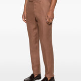 Pantaloni lyon in marrone lardini - uomo 