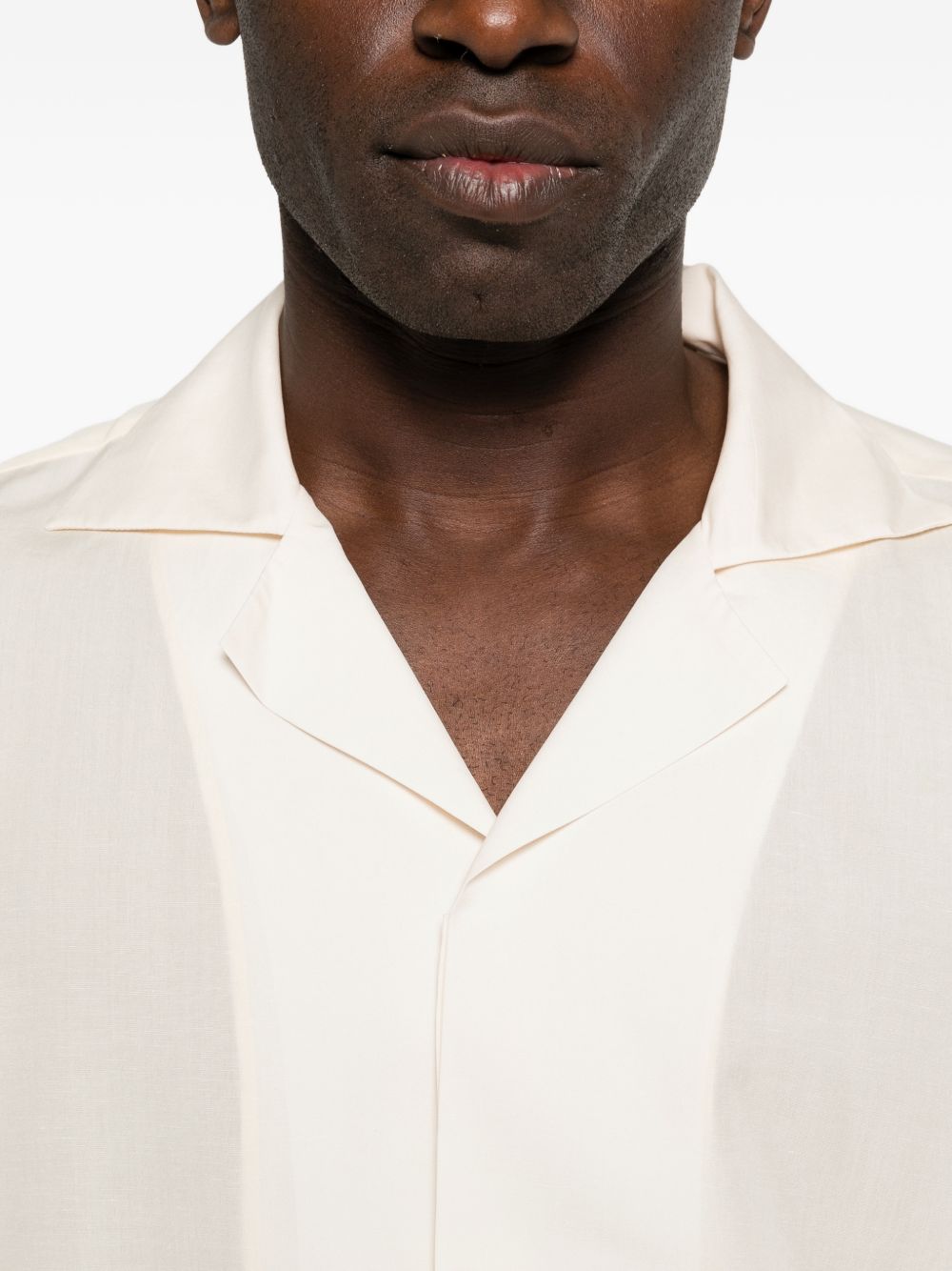 Camicia con revers a lancia in rosa chiaro Lardini - uomo 