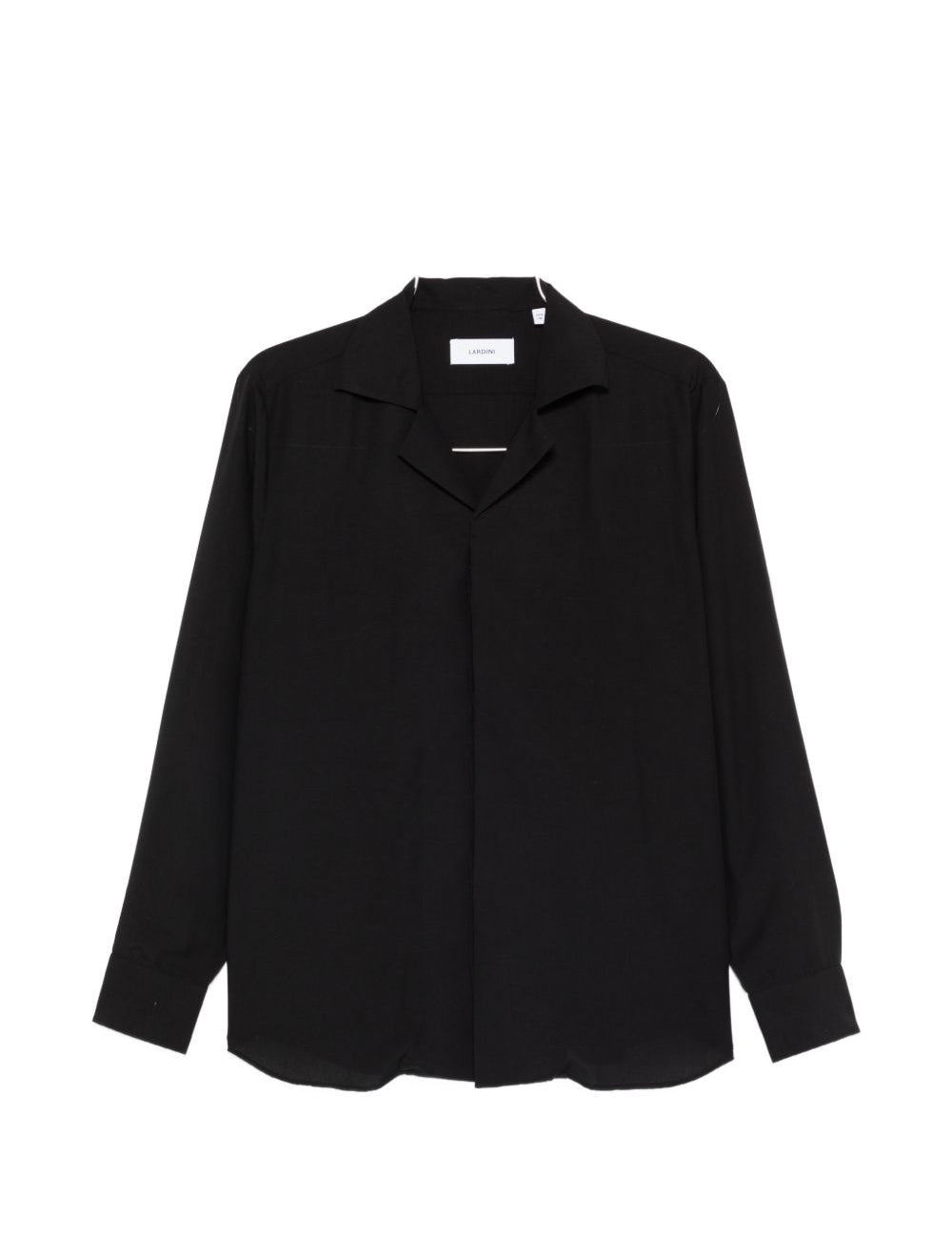 Camicia con revers a lancia in nero Lardini - uomo 