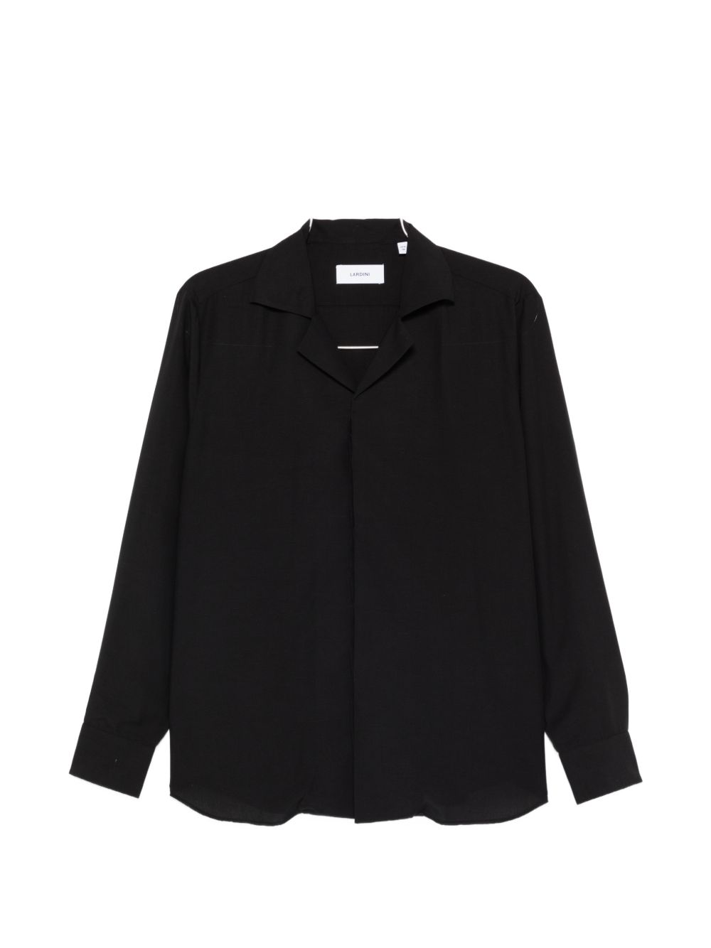 Camicia con revers a lancia in nero Lardini - uomo 