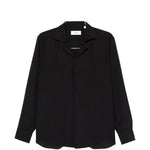 Camicia con revers a lancia in nero Lardini - uomo 