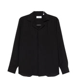 Camicia con revers a lancia in nero Lardini - uomo 