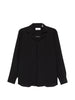 Camicia con revers a lancia in nero Lardini - uomo