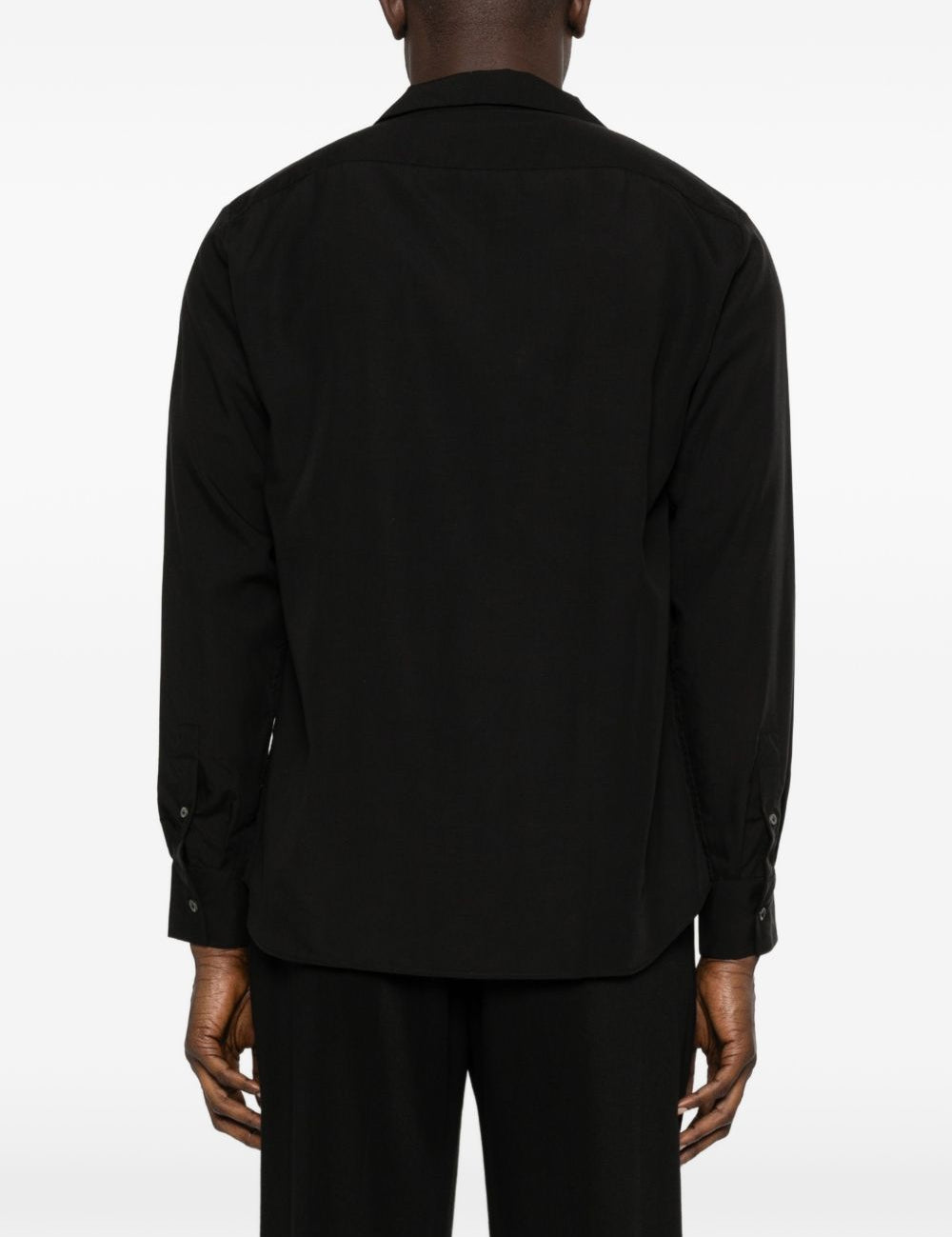 Camicia con revers a lancia in nero Lardini - uomo 