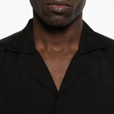 Camicia con revers a lancia in nero Lardini - uomo 