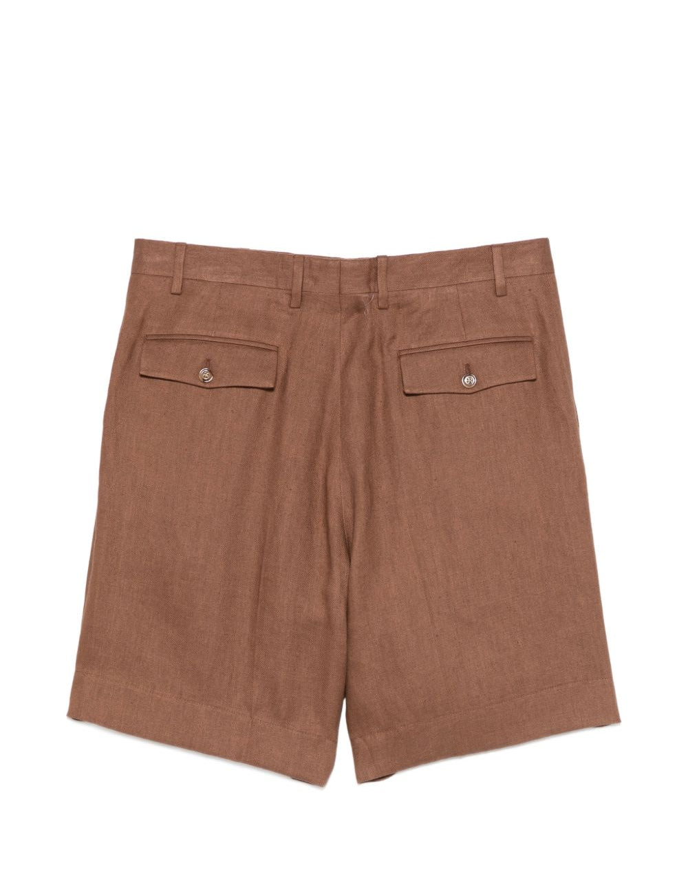 Shorts con pieghe in marrone Lardini - uomo 