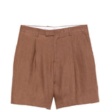 Shorts con pieghe in marrone Lardini - uomo 