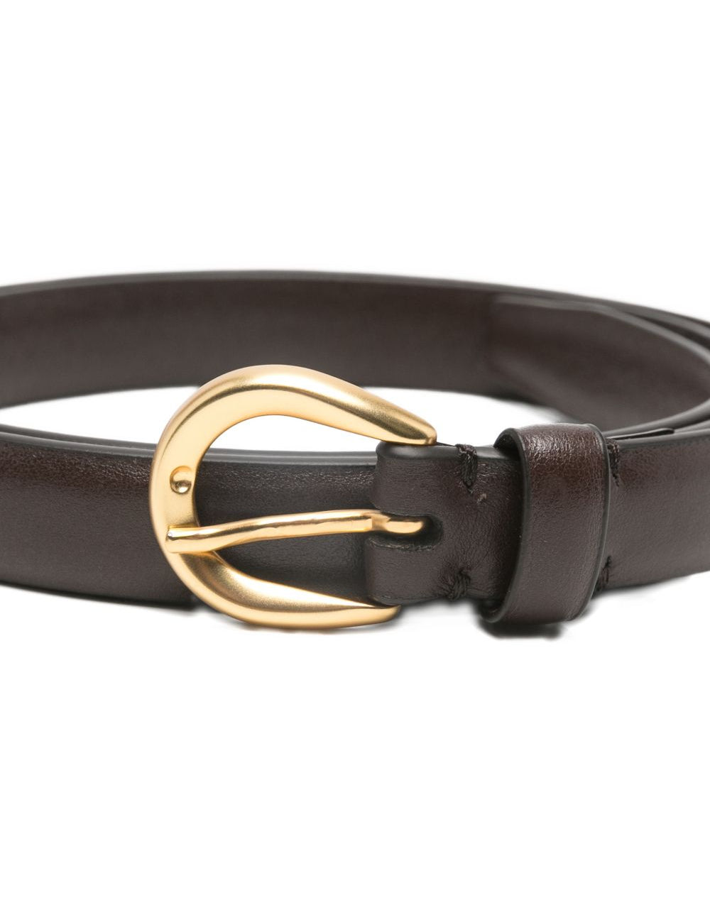 Cintura con fibbia rotonda in marrone Lardini - uomo 