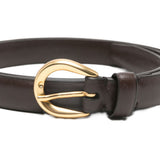 Cintura con fibbia rotonda in marrone Lardini - uomo 