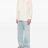 Camicia con trama in crema Lardini - uomo 