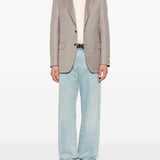 Camicia con trama in crema Lardini - uomo 