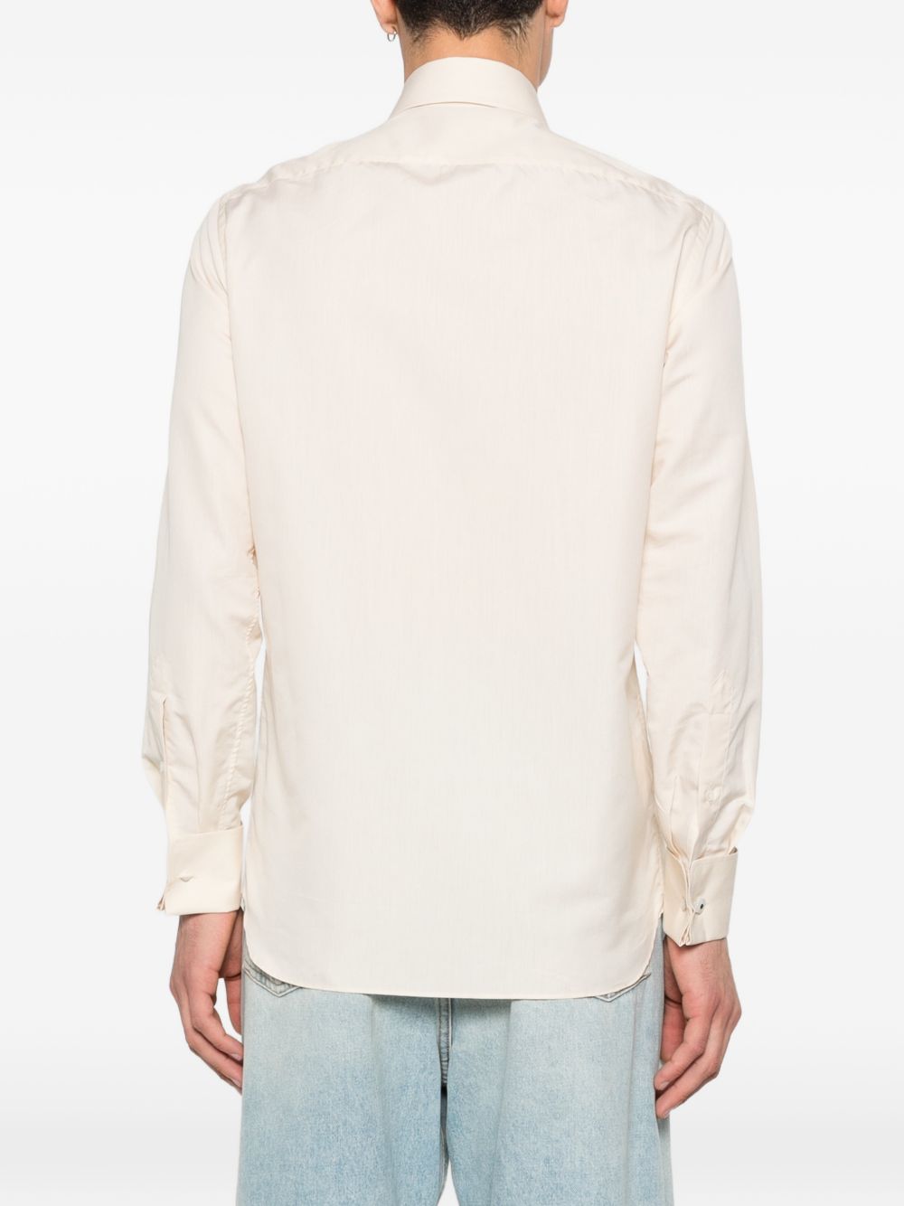 Camicia con trama in crema Lardini - uomo 