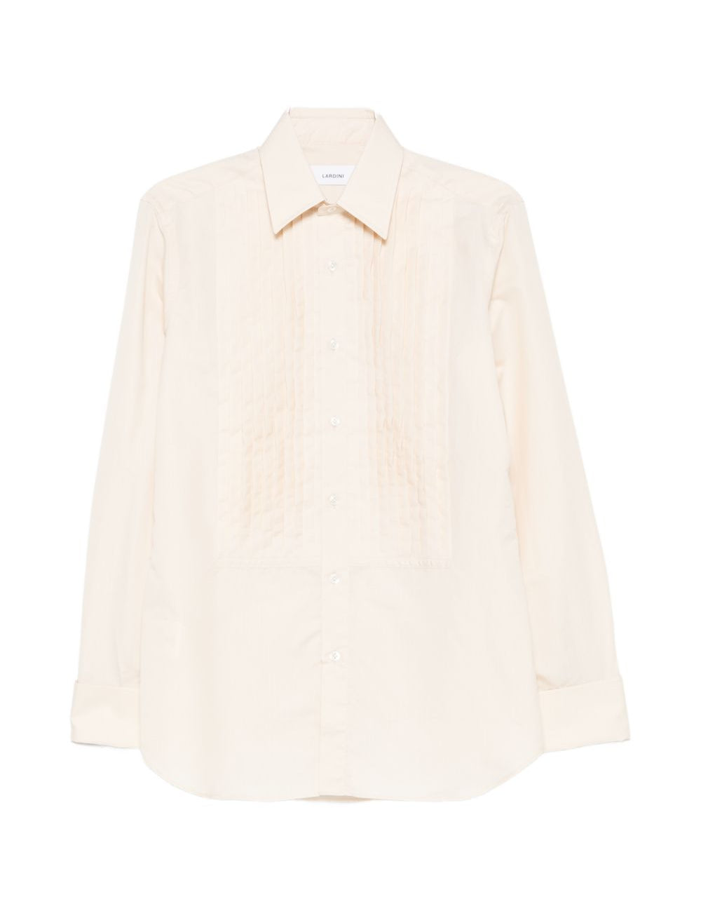 Camicia con trama in crema Lardini - uomo 