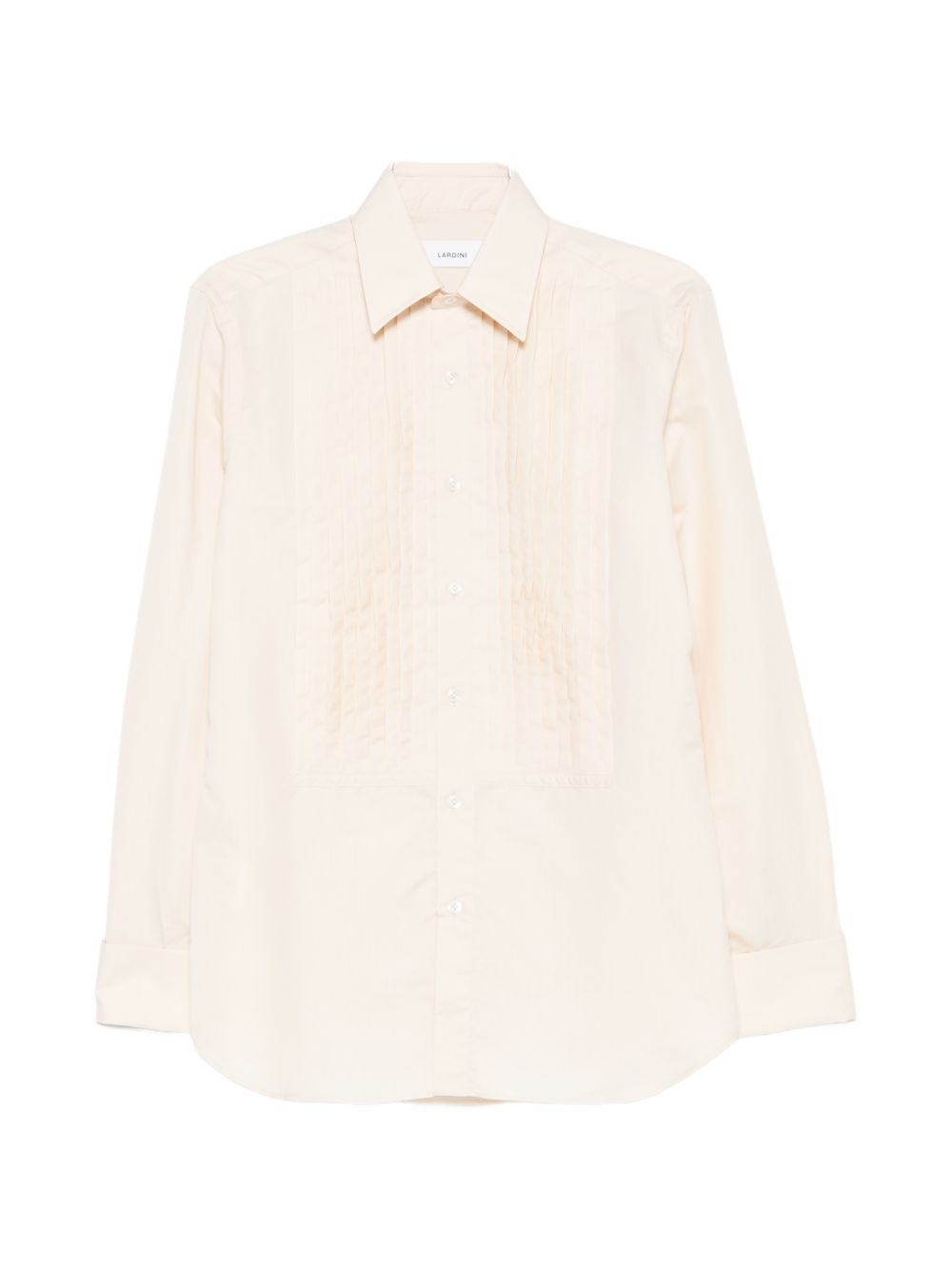 Camicia con trama in crema Lardini - uomo 