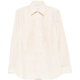 Camicia con trama in crema Lardini - uomo 