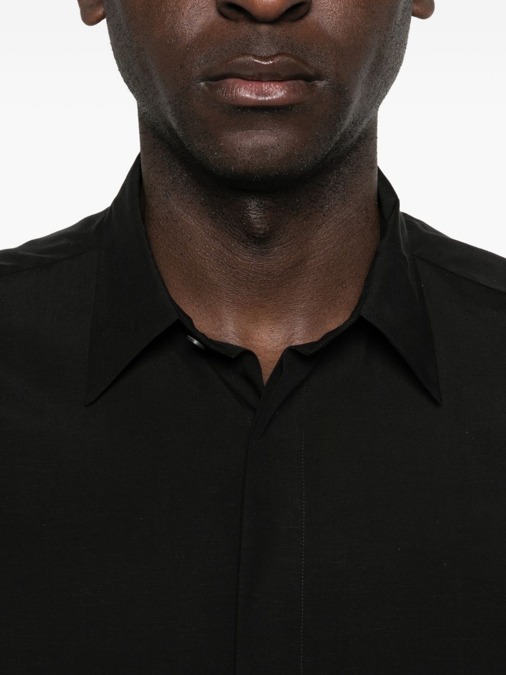 Camicia oversize in nero Lardini - uomo 
