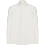 Camicia con bottoni nascosti in bianco Lardini - uomo 