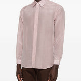 Camicia a maniche lunghe con abbottonatura nascosta in rosa Lardini - uomo 