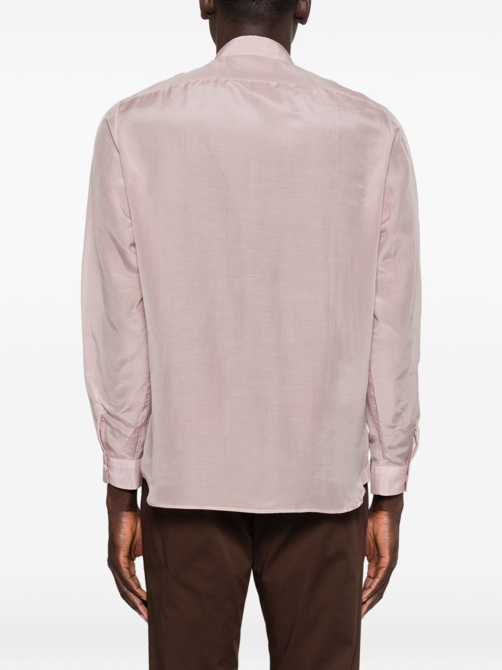 Camicia a maniche lunghe con abbottonatura nascosta in rosa Lardini - uomo 