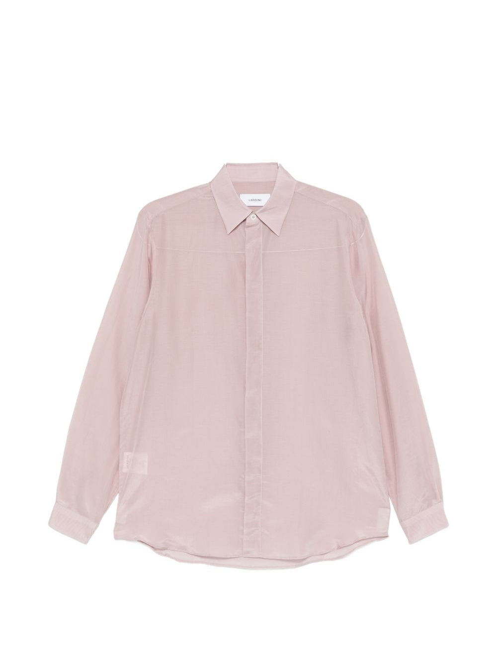 Camicia a maniche lunghe con abbottonatura nascosta in rosa Lardini - uomo 