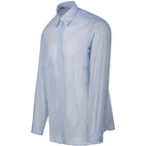 Camicia con bottoni nascosti in azzurro Lardini - uomo 