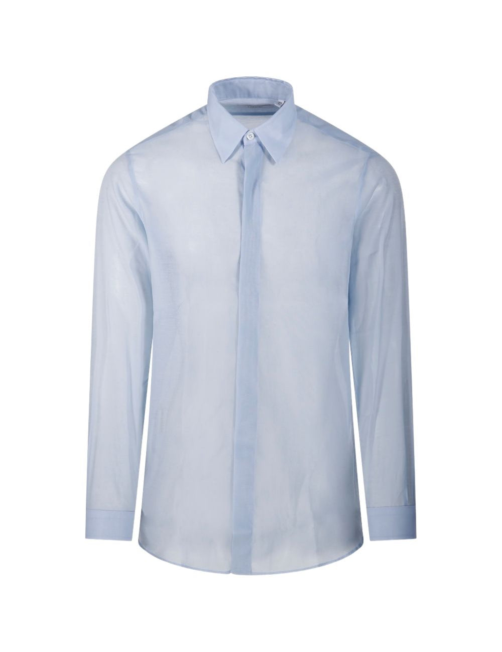Camicia con bottoni nascosti in azzurro Lardini - uomo 