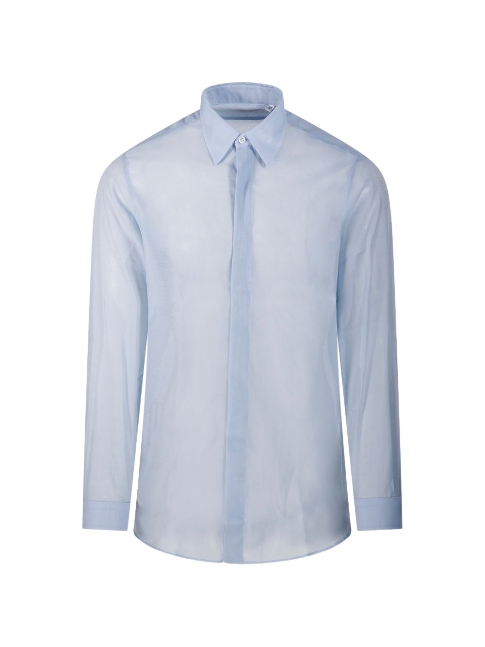 Camicia con bottoni nascosti in azzurro Lardini - uomo 