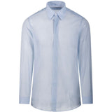 Camicia con bottoni nascosti in azzurro Lardini - uomo 