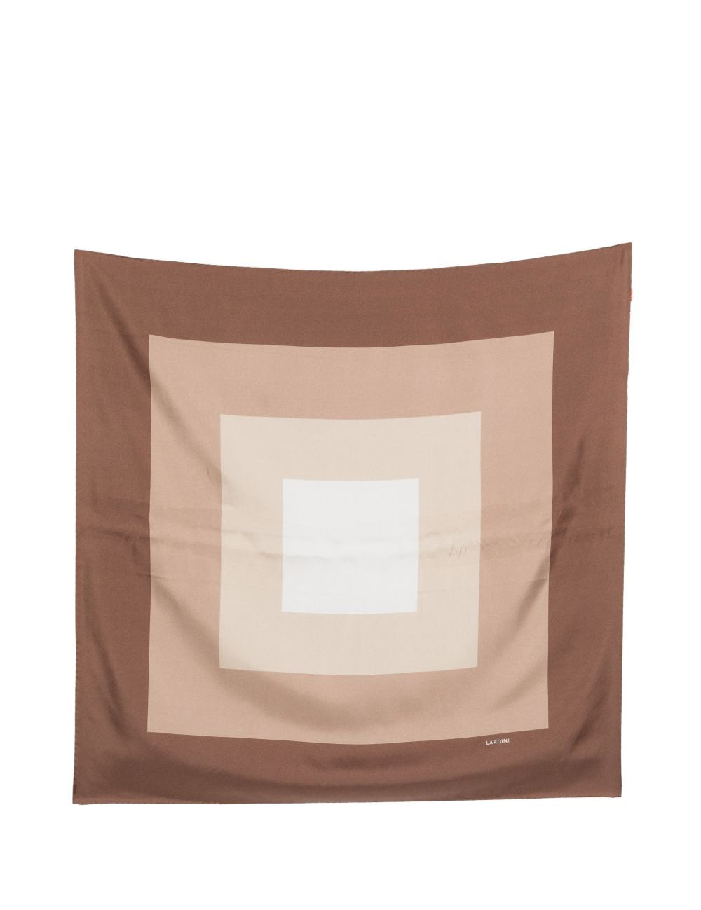 Sciarpa geometrica quadrata in marrone Lardini - uomo 