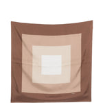 Sciarpa geometrica quadrata in marrone Lardini - uomo 