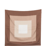 Sciarpa geometrica quadrata in marrone Lardini - uomo 