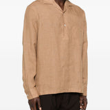 Camicia con taschino in marrone terra Lardini - uomo 