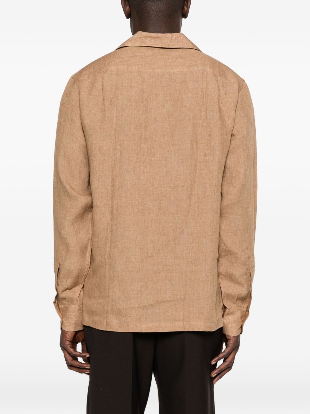 Camicia con taschino in marrone terra Lardini - uomo 