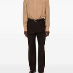 Camicia con taschino in marrone terra Lardini - uomo 
