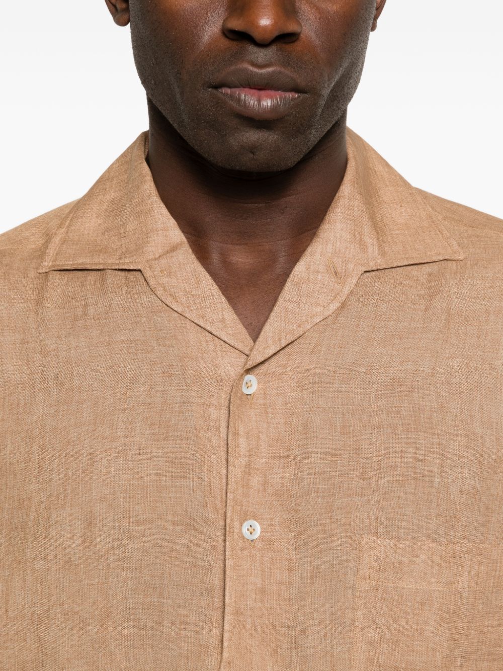Camicia con taschino in marrone terra Lardini - uomo 