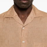 Camicia con taschino in marrone terra Lardini - uomo 