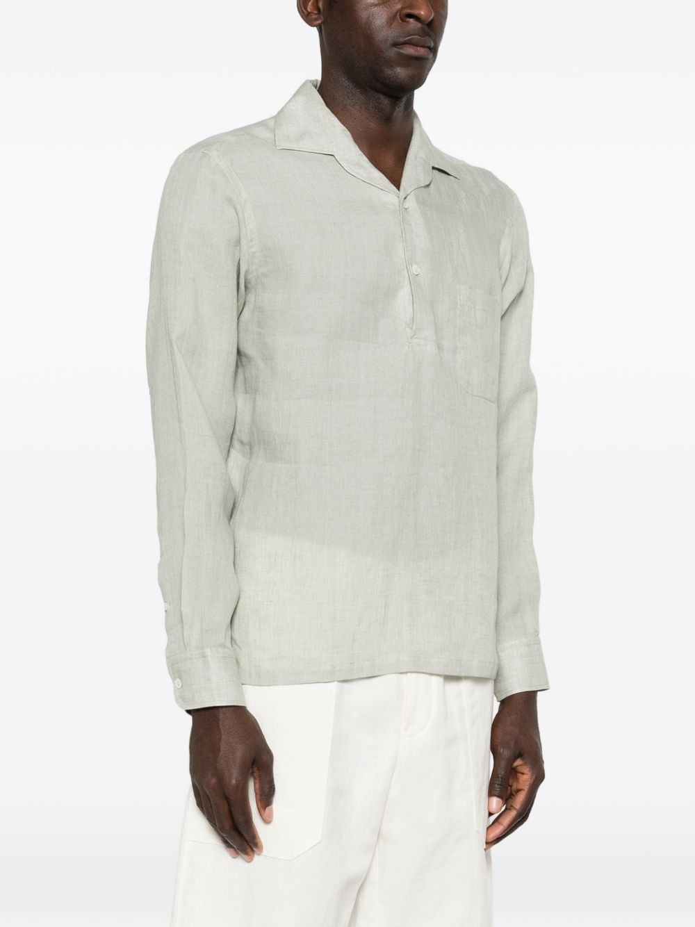 Camicia con taschino in grigio Lardini - uomo 