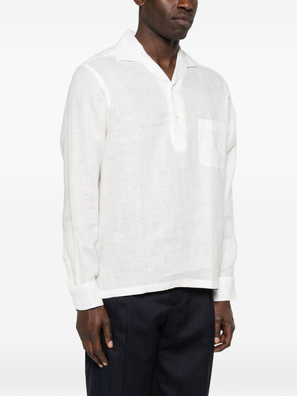 Camicia a maniche lunghe in bianco Lardini - uomo 