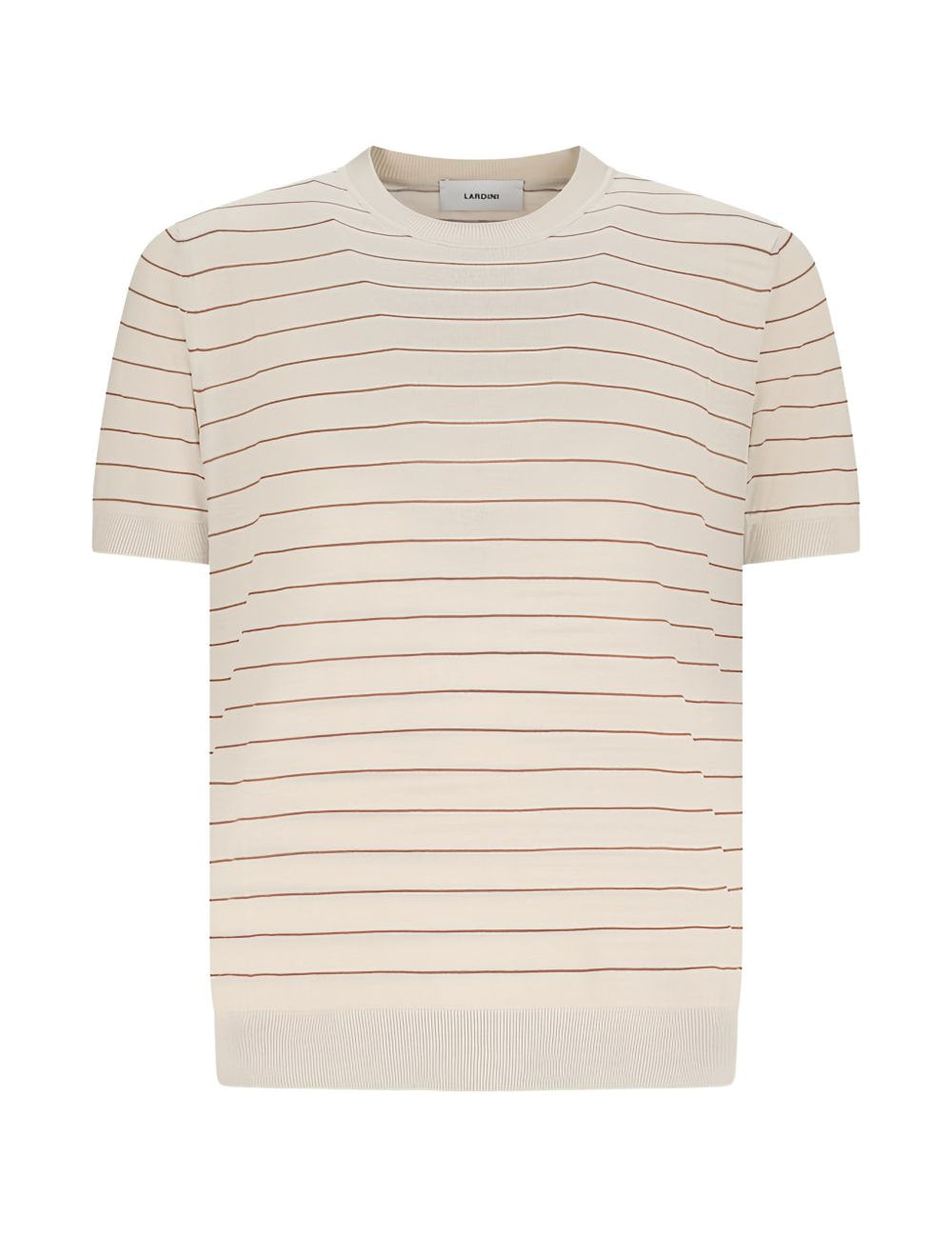 T-shirt a righe in beige Lardini - uomo 