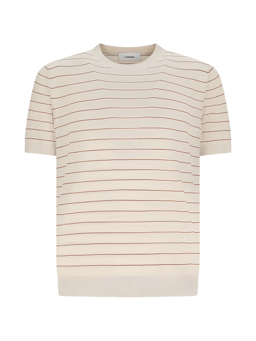 T-shirt a righe in beige Lardini - uomo 
