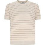 T-shirt a righe in beige Lardini - uomo 