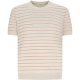 T-shirt a righe in beige Lardini - uomo 