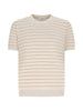 T-shirt a righe in beige Lardini - uomo