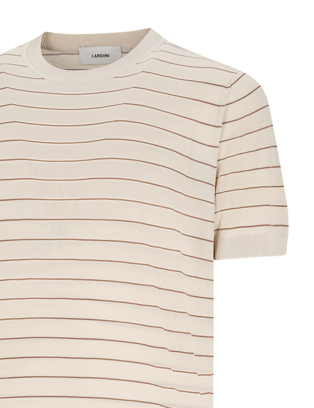 T-shirt a righe in beige Lardini - uomo 