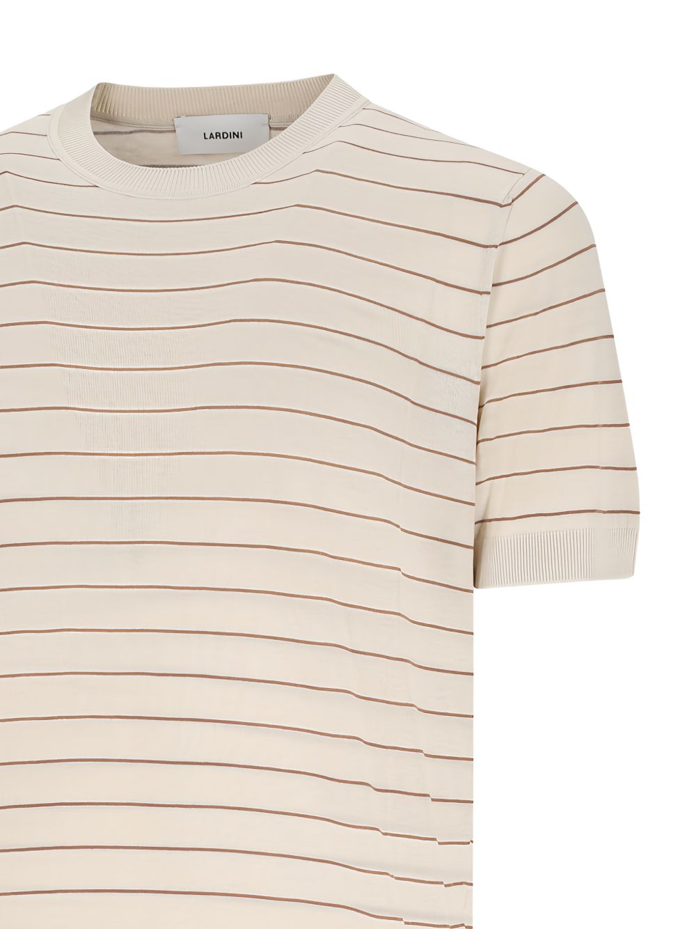 T-shirt a righe in beige Lardini - uomo 