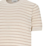 T-shirt a righe in beige Lardini - uomo 