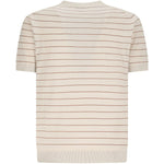 T-shirt a righe in beige Lardini - uomo 