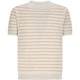 T-shirt a righe in beige Lardini - uomo 