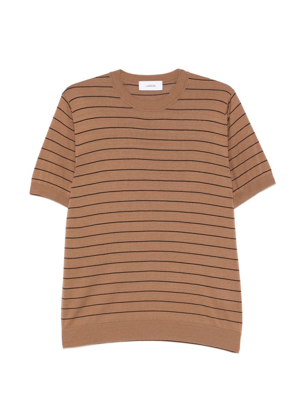 T-shirt a righe in marrone Lardini - uomo 