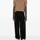 T-shirt a righe in marrone Lardini - uomo 